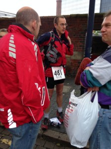 Looking worried at the start!