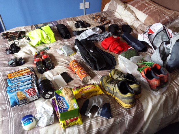 The full kit, all laid out, please note, the bed was not included on my run.