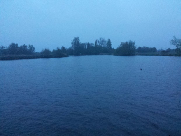 Big old river isn't it!  Just as it was getting dark.