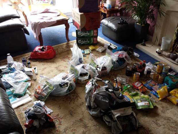 This was about halfway through the packing extravaganza....